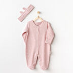 Kız Bebek Tulum Takım Romper Band Set Puppy Gazelle AC25044
