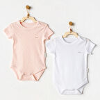 Bebek Body 2 Parça Short Sleeve Body Jacquard Basic AC25554