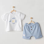 Erkek Bebek Takım 2 Parça Set Ocean Is My Happy Place AC25608
