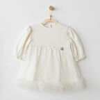 Andywawa AC26257 Baby Bow Bliss Elbise Ekru