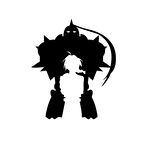 Fullmetal simyacı araba Sticker Siyah Renk 18CM