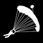 Paraşütcü 18 Cm Araba Sticker Etiket yapıştırma Beyaz