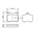 Bosch Fren Balatası Arka 61Mm W124 E Serısı W202 C Serısı 85