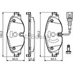 Bosch Fren Balatası Ön 160Mm Golf Iv 1.0 Tsı 15