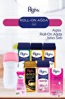 AGISS Roll-On Ağda Isıtıcı Seti + 5’li Roll-On Sir Ağda + Ağda Bezi (10 mt) + Ağda Temizleme Yağı