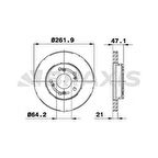 Honda On Fren Diski (aynası) Havalı Honda CIVIC Hatchback 1.4i 1.4 İs 1.6 I 01-06 Cr-Z 11-15 1.5 Hibrit (2 - Braxıs Ae0388