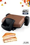 Goldstar Gold 1800 Watt Çıkarılabilir Plakalı Isı Ayarlı Tost Ve Izgara Makinesi