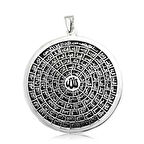 Esmaul Husna Dualı Büyük Boy 925 Ayar Gümüş Erkek Kolye Ucu