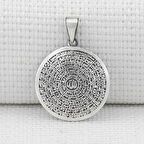 Esmaul Husna Dualı Büyük Boy 925 Ayar Gümüş Erkek Kolye Ucu