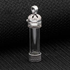 Silindir Tasarımlı Cevşeni Kebir Dualı 925 Ayar Gümüş Erkek Kolye Ucu