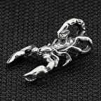 Akrep Tasarımlı 925 Ayar Gümüş Erkek Kolye Ucu