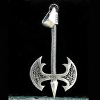 Özel Balta Tasarımlı 925 Ayar Gümüş Erkek Kolye Ucu