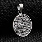 Ayetel Kursi Nazar Duası 925 Ayar Gümüş Erkek Kolye Ucu