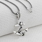 Çapa 925 Ayar Gümüş Erkek Kolye