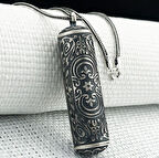 Silindir Cevşeni Kebir Dualı 925 Ayar Gümüş Erkek Kolye