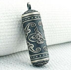 Silindir Cevşeni Kebir Dualı 925 Ayar Gümüş Erkek Kolye Ucu