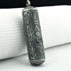 Silindir Cevşeni Kebir Dualı 925 Ayar Gümüş Erkek Kolye Ucu