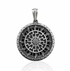 Svarog Slav Güneş Tanrısı 925 Ayar Gümüş Erkek Kolye