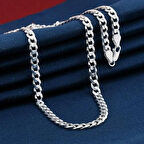 Zincir 3 mm 925 Ayar Gümüş Erkek Kolye