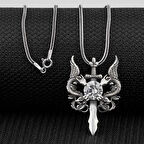 Ejderha Tasarımlı 925 Ayar Gümüş Erkek Kolye