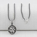 Aslan Figürlü 925 Ayar Gümüş Erkek Kolye