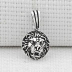 Aslan Figürlü 925 Ayar Gümüş Erkek Kolye Ucu