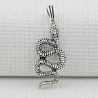 Yılan Figürlü  925 Ayar Gümüş Erkek Kolye Ucu