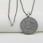 Kitmir Ve Nazar Dualı 925 Ayar Gümüş Erkek Kolye