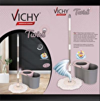 Vıchy Twist Döner Başlıklı Mop Gri