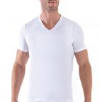 Blackspade Beyaz Erkek Fanila 9508 V-Neck