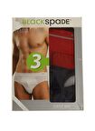 Blackspade Siyah-Beyaz-Kırmızı 3''lü Pamuk Slip