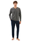 Blackspade Erkek Antrasit Uzun Kol Pijama Takımı 40800 