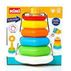 Renkli Altıgen Halkalar Bebek Eğitici Oyuncak Kiki Kule Altıgen
