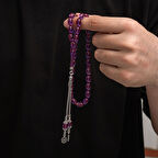 Sıkma Kehribar 925 Ayar Gümüş Tesbih