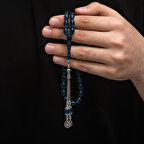 Sıkma Kehribar 925 Ayar Gümüş Tesbih