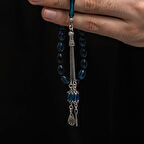 Sıkma Kehribar 925 Ayar Gümüş Tesbih