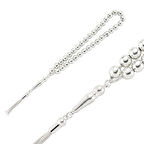 Yuvarlak Kesim 925 Ayar Gümüş Tesbih