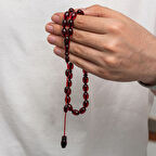 Sıkma Kehribar 925 Ayar Gümüş Tesbih