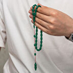 Sıkma Kehribar 925 Ayar Gümüş Tesbih