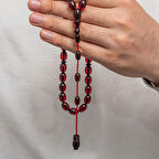 Sıkma Kehribar 925 Ayar Gümüş Tesbih