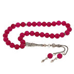 Doğal Taşlı Yeşim Taşlı Gümüş Tesbih