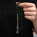 Sıkma Kehribar 925 Ayar Gümüş Tesbih