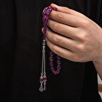 Sıkma Kehribar 925 Ayar Gümüş Tesbih