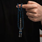 Sıkma Kehribar 925 Ayar Gümüş Tesbih