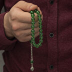 Ateş Kehribar 925 Ayar Gümüş Tesbih