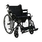 Golfi Standart Manuel Tekerlekli Sandalye | Banyo Tuvalet Özellikli, Çelik Gövde, PVC Tekerlek G120