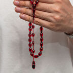 Sıkma Kehribar 925 Ayar Gümüş Tesbih