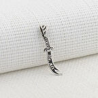 Hz Ali Yazılı Zulfikar 925 Ayar Gümüş Erkek Kolye Ucu