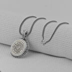 Hz Süleyman Mührü 925 Ayar Gümüş Erkek Kolye