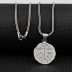 Kam Davulu Tasarımı 925 Ayar Gümüş Erkek Kolye